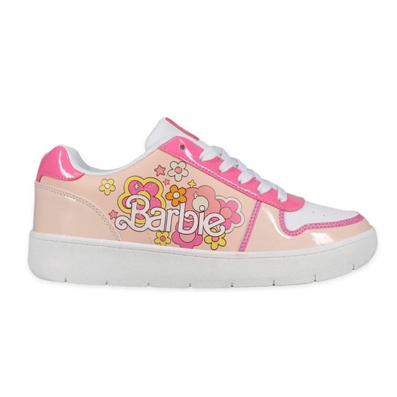 🆕Women's Barbie by Mattel Pink Casual Active Sporty Court Sneaker Shoes Sz11💕 - Picture 3 of 10